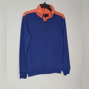 Men’s E+A  Fleece Pullover Quarter Zip Mock Neck Long Sleeve Shirt  new Small